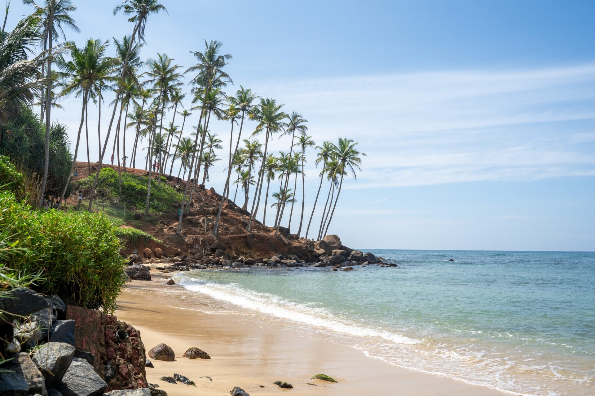 Famous Coconut Tree Hill in Mirissa, Sri Lanka Beach next to the Indian Ocean