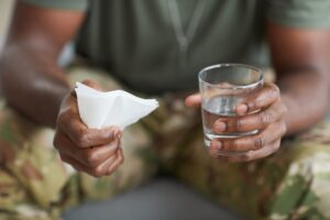 Man drinking water