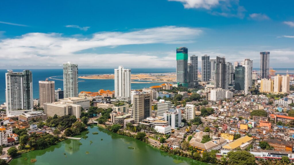 Aerial view of Colombo city